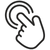 Finger pressing icon